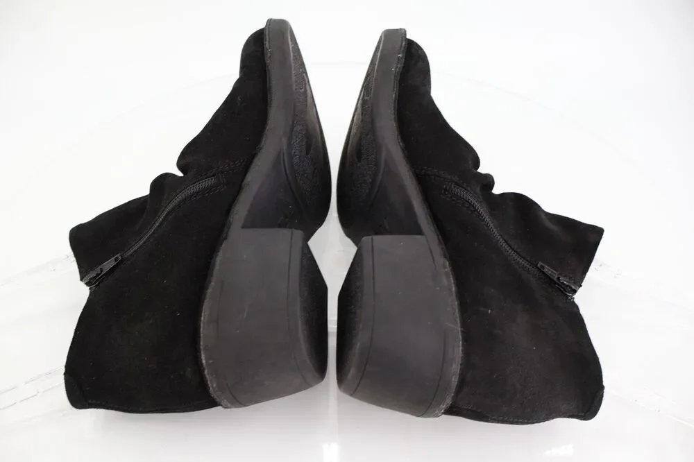 Fly London Merk Women's Sz 42/US 11 Black Suede Slouch Ankle Boots